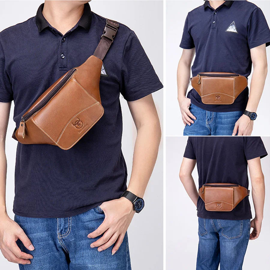 Sac Banane Homme Luxe Marron – Style Urbain Tendance