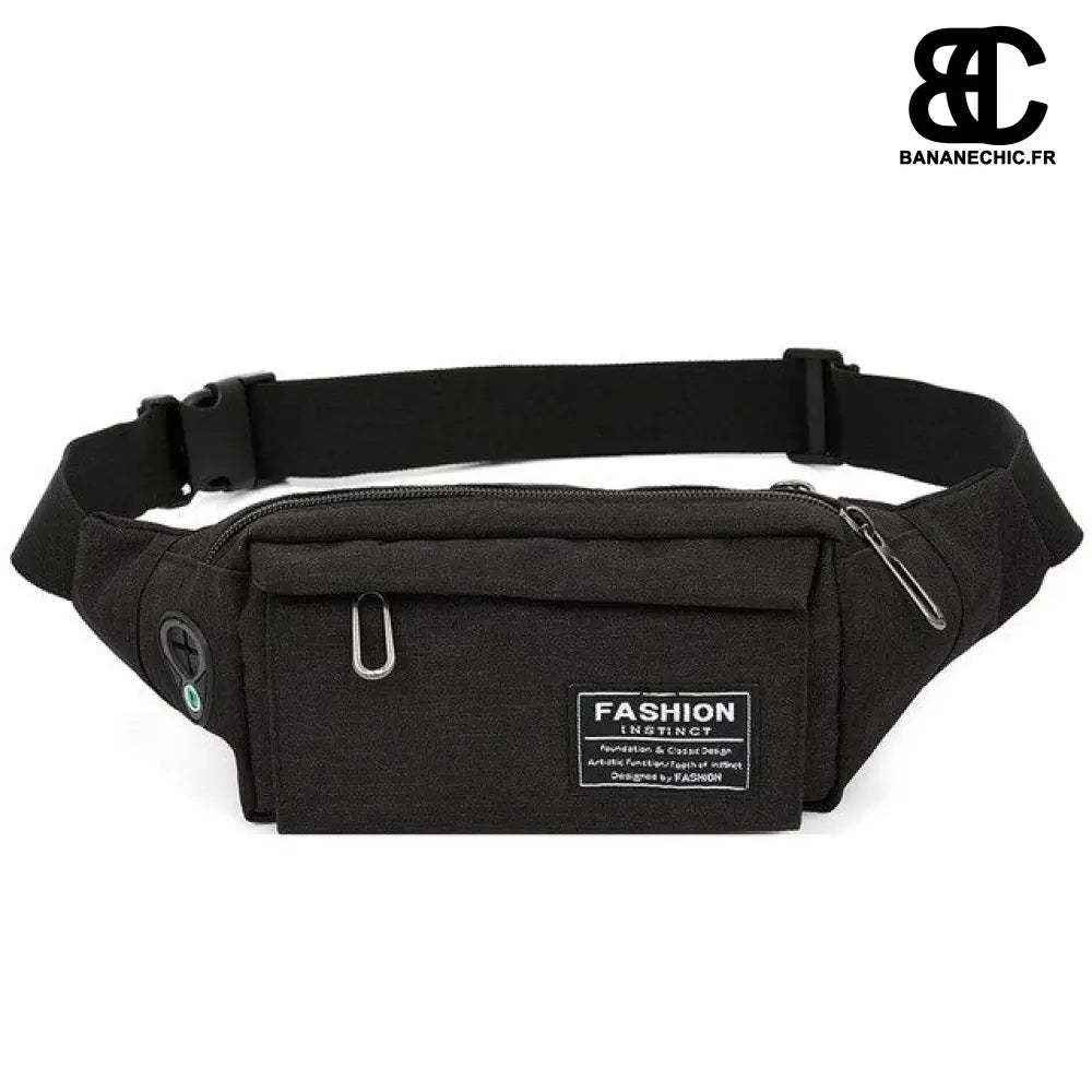Mini sac banane homme tendance - Noir - Banane - Banane Chic
