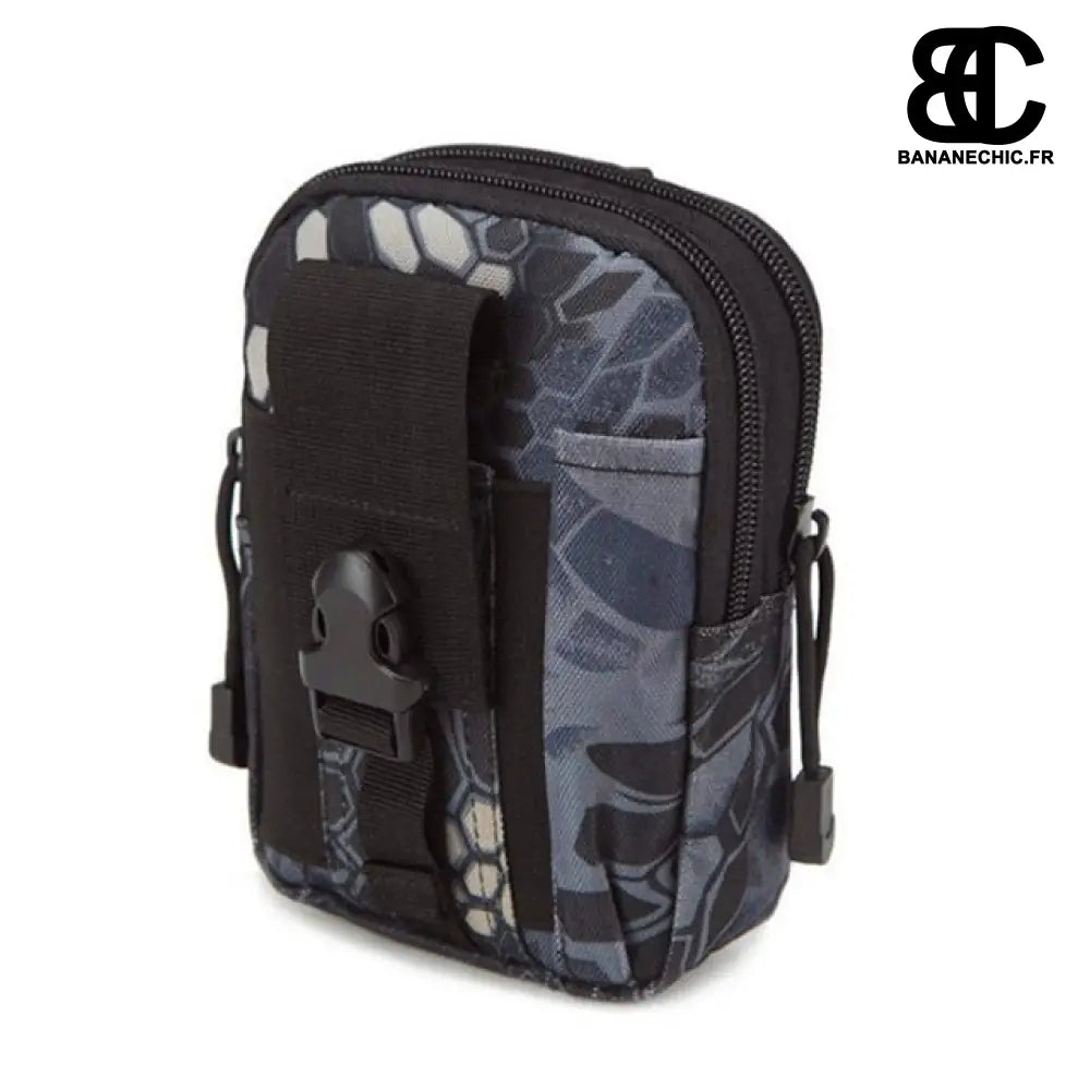 Pochette banane militaire étanche - Camouflage noir - Banane