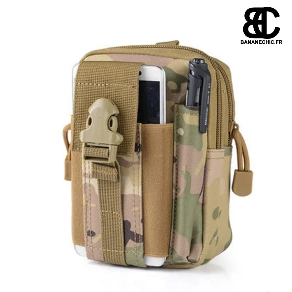 Pochette banane militaire étanche - Camouflage blanc -