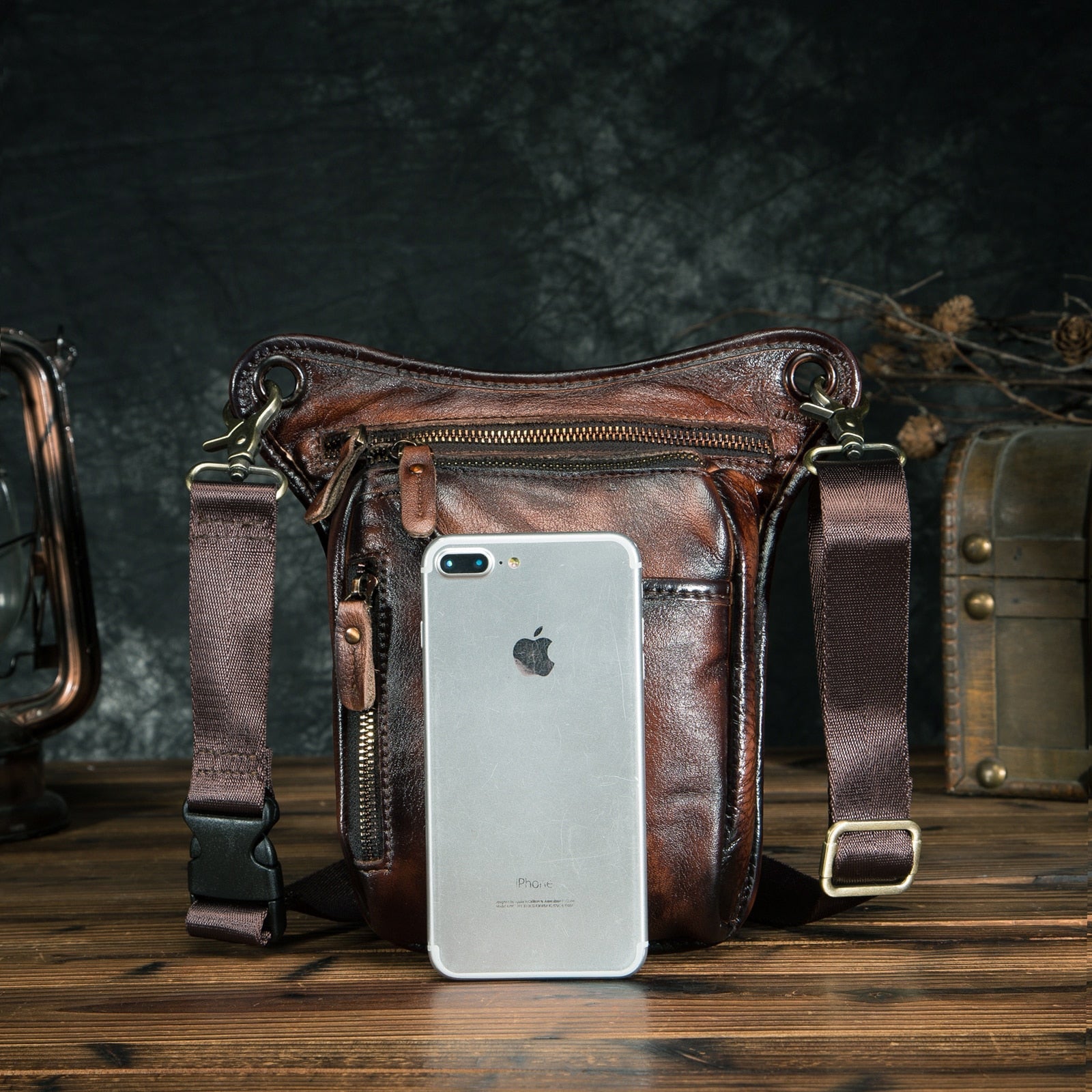 Sac Banane Sport en Cuir – Moto & Vélo, Style Urbain