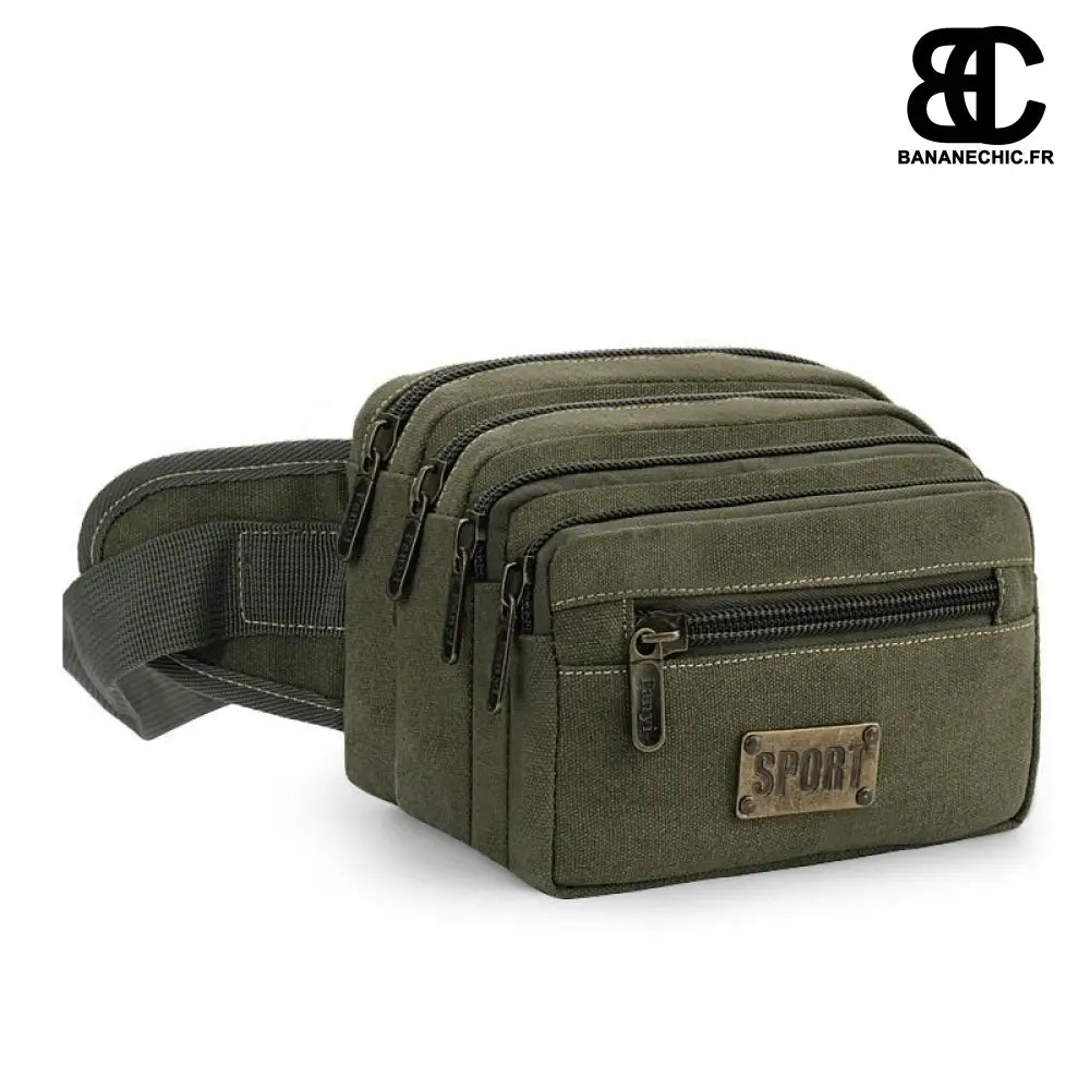Sac banane 6 compartiments multi-rangements - Vert - Banane