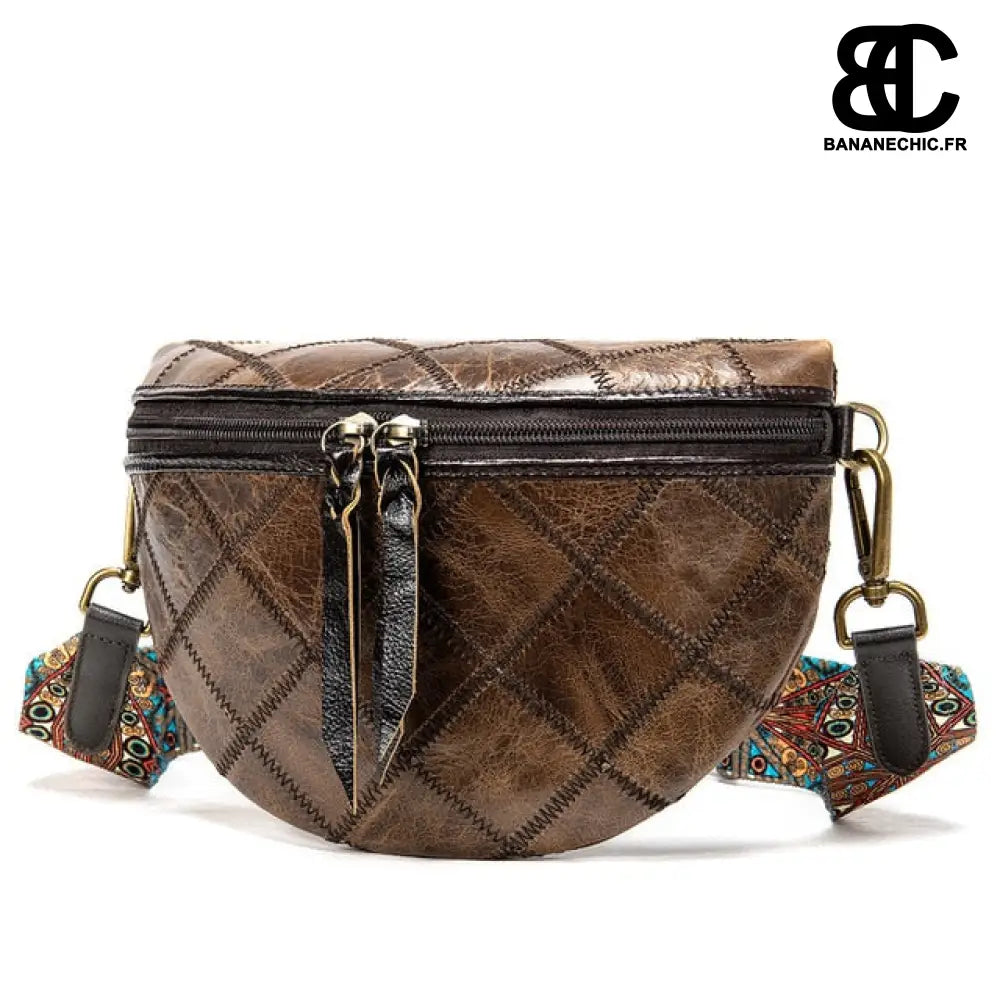 Sac banane à carreaux - Marron - Banane - Banane Chic ™