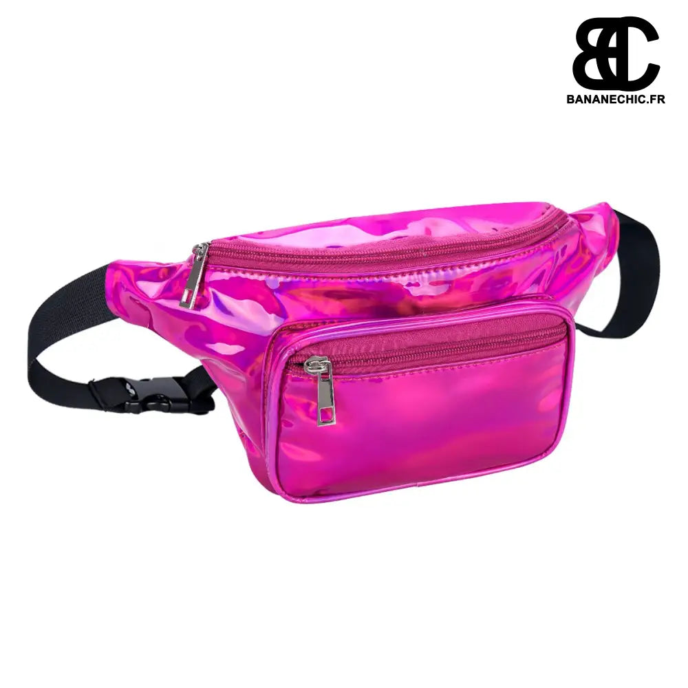 Sac banane arc-en-ciel néon holographique - Rose - Banane -