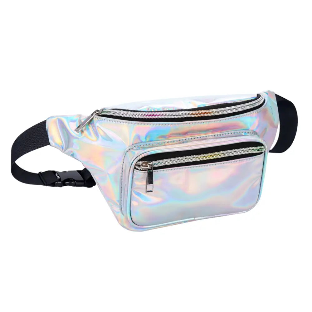 Sac banane arc-en-ciel néon holographique - Argent - Banane