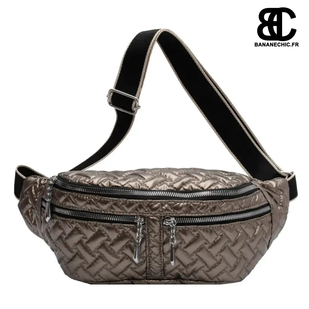 Sac banane argent matelassé - Champagne - Banane - Banane