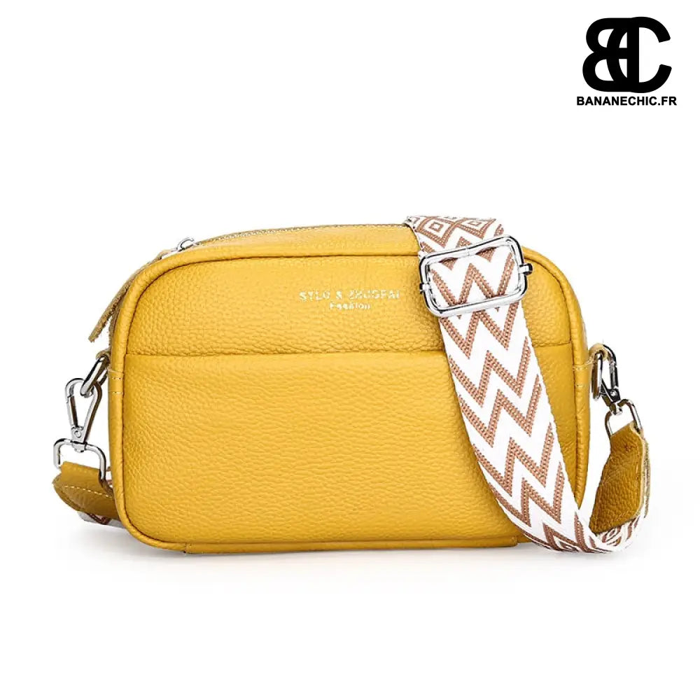 Sac Banane Bandoulière Femme Rose - Jaune - Sac Banane -
