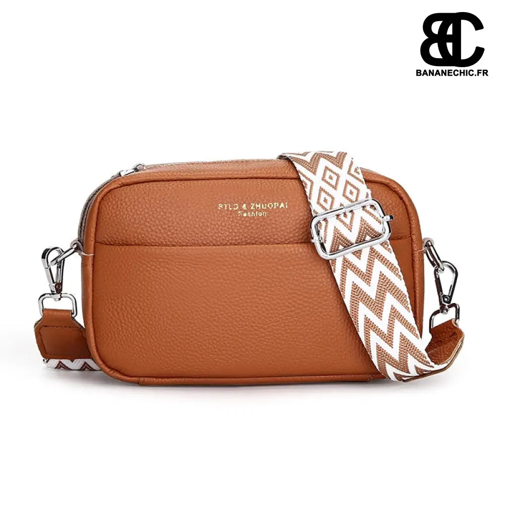 Sac Banane Bandoulière Femme Rose - Marron - Sac Banane -