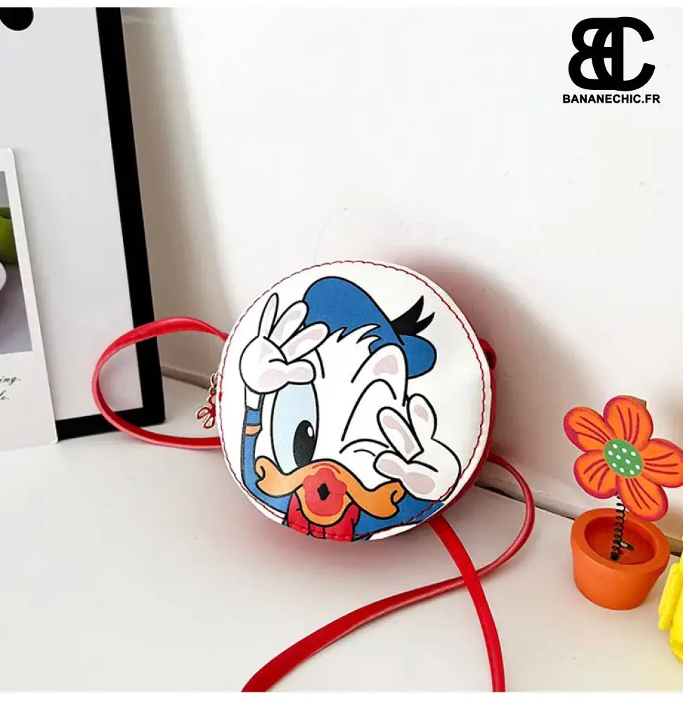 Sac Banane Bandoulière Rond Minnie Rose - 1 - banane -