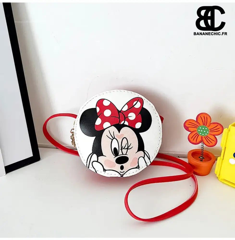Sac Banane Bandoulière Rond Minnie Rose - 3 - banane -