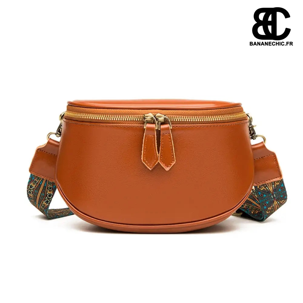 Sac banane bandoulière tendance - Marron - banane - Banane