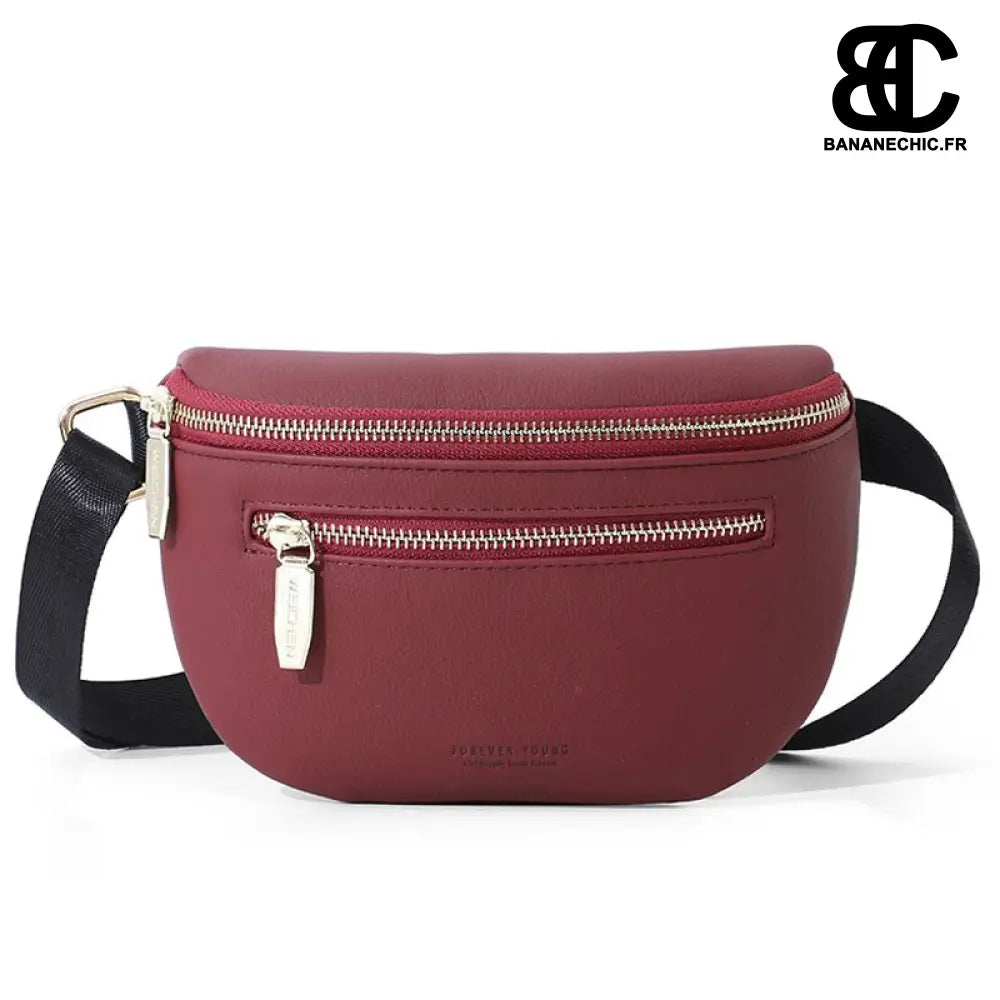 Sac banane beige pour femme - Rouge - Banane - Banane Chic ™