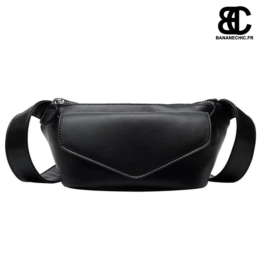 Sac banane blanc moderne femme - Noir - banane - Banane Chic
