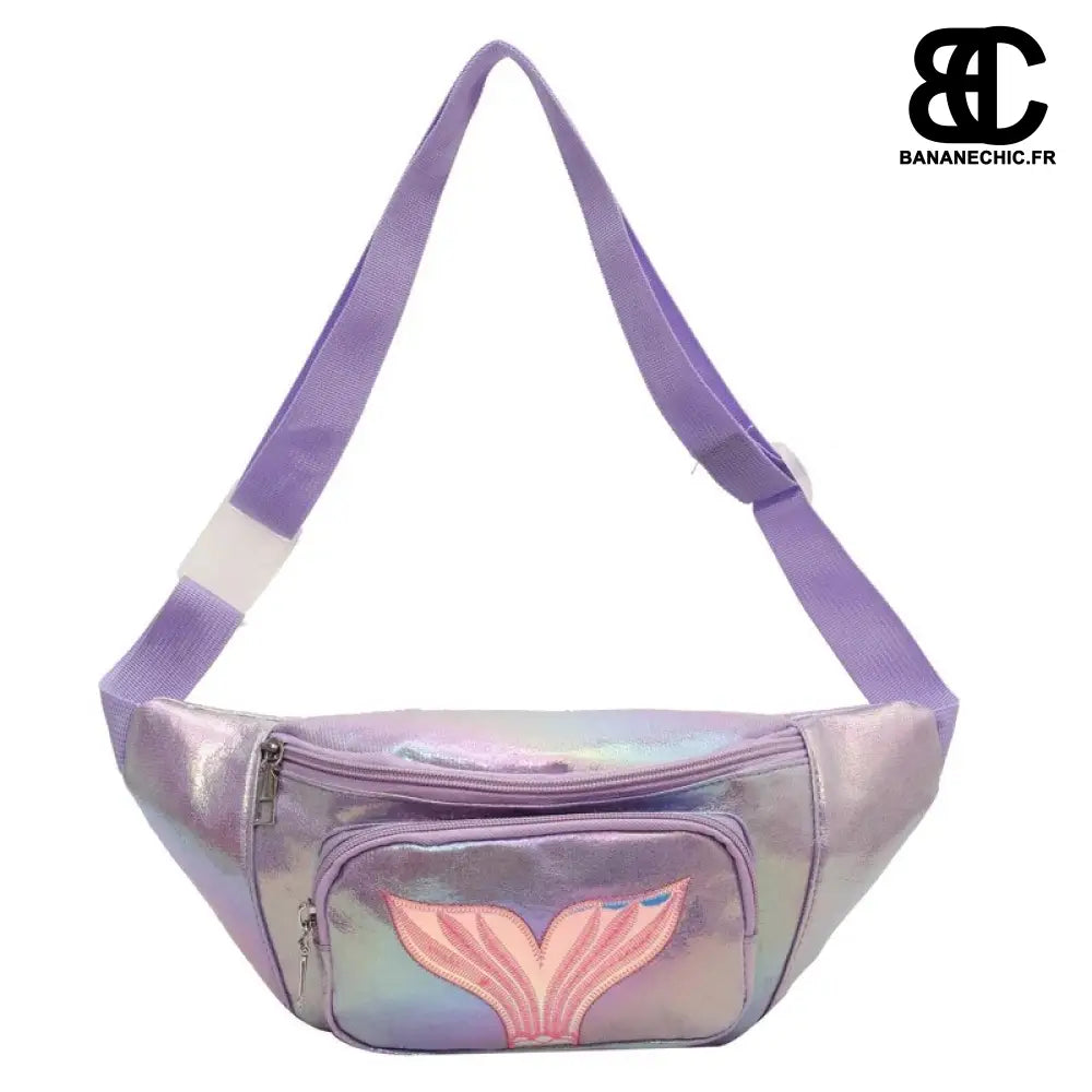 Sac banane bleu brillant sirène - Violet - banane - Banane