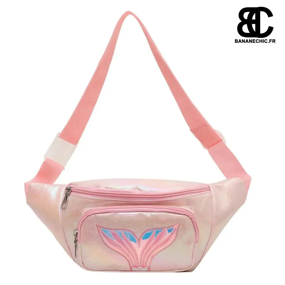 Sac banane bleu brillant sirène - Rose - banane - Banane