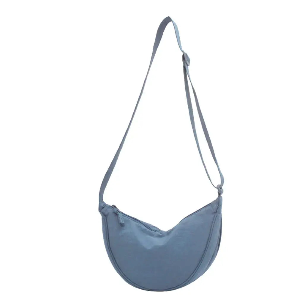 Sac banane bleu souple à bandoulière - Bleu - banane -