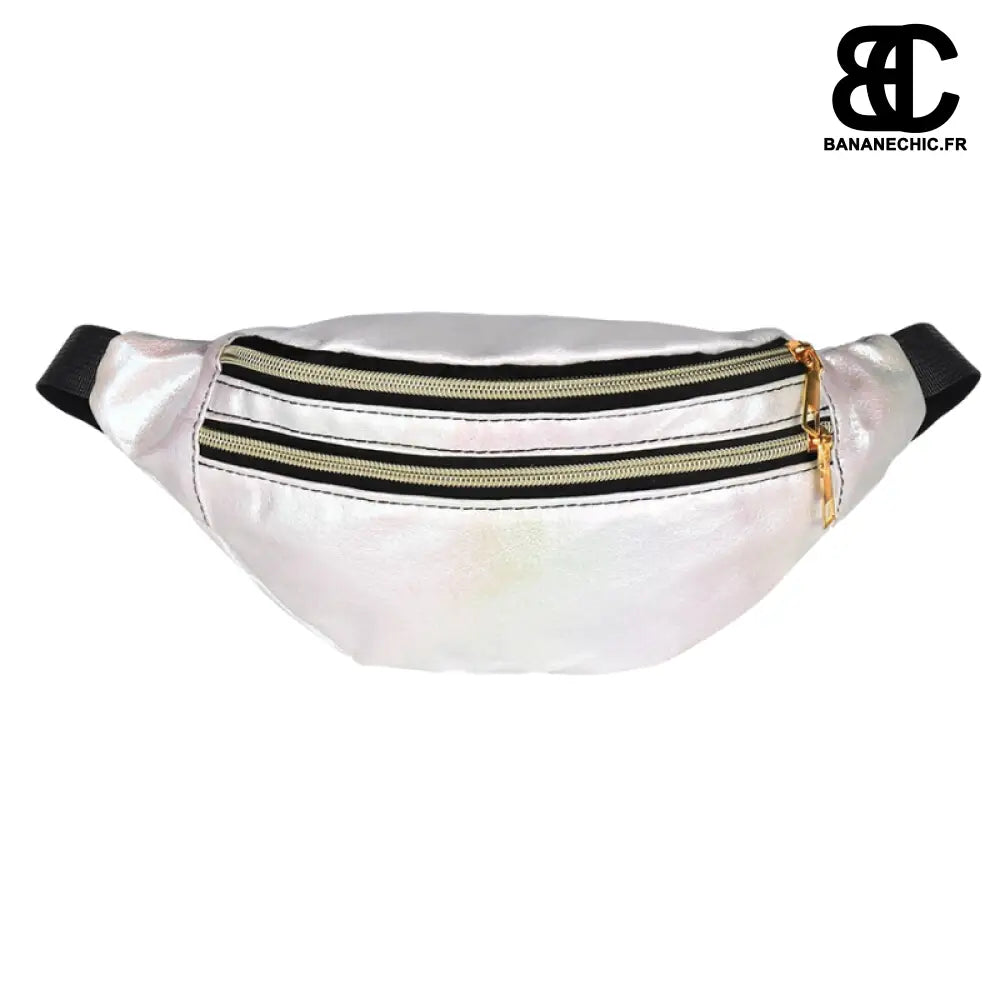 Sac Banane Brillant Élégant et Pratique - Blanc - Sac Banane