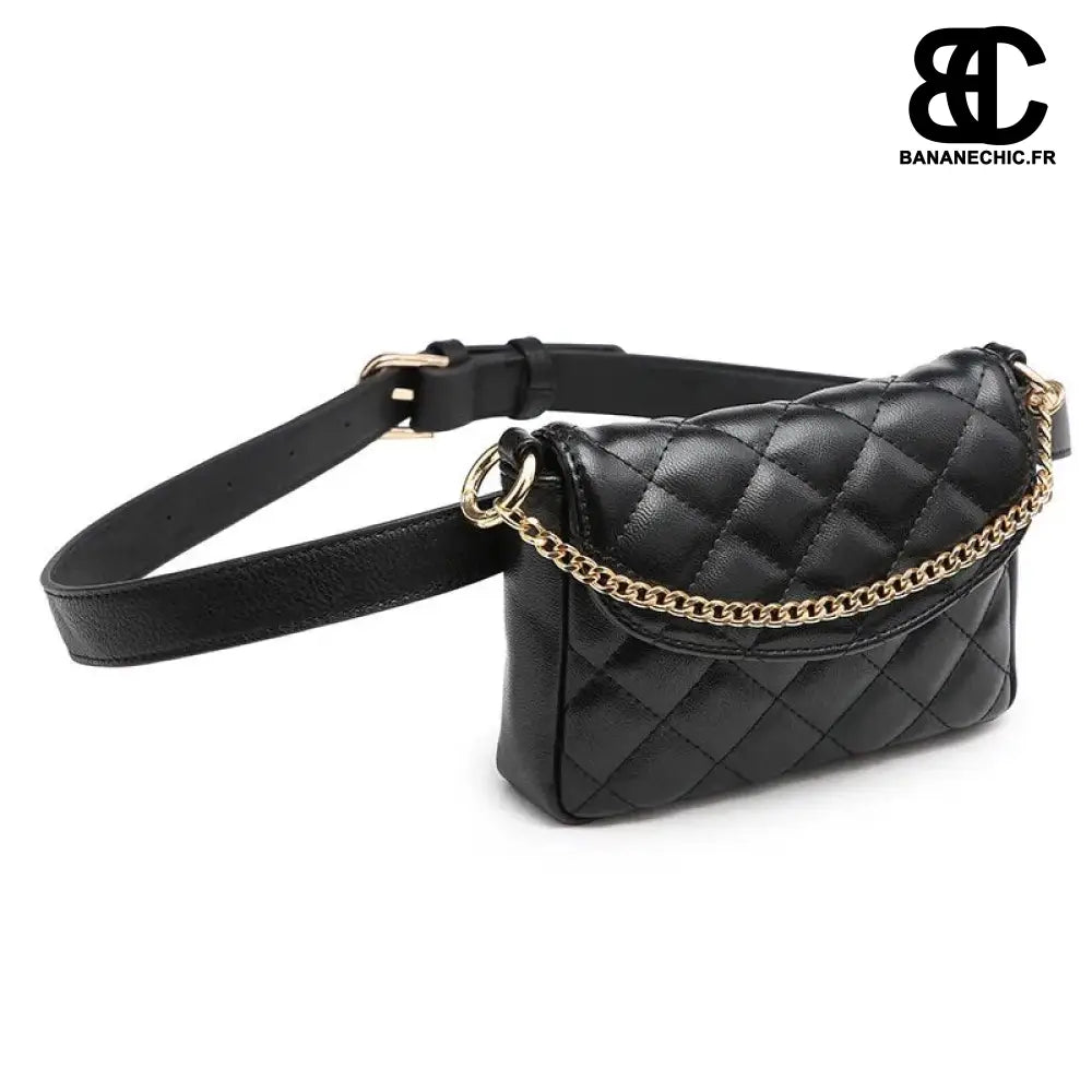 Sac banane chaîne femme stylé - black - Banane - Banane Chic