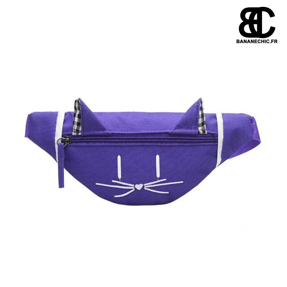 Sac banane chaton pour enfant - Violet - Banane - Banane