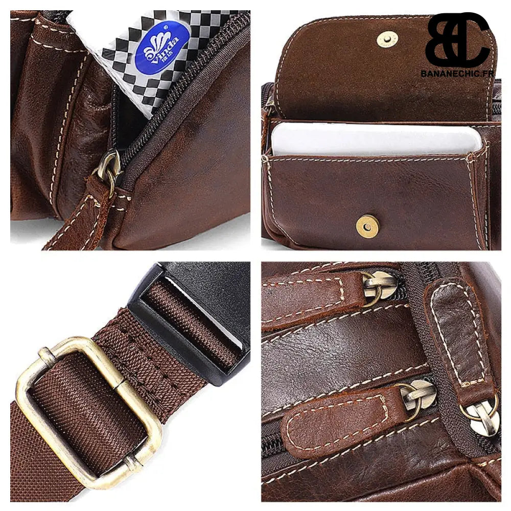 Sac banane chic cuir homme - banane - Banane Chic ™