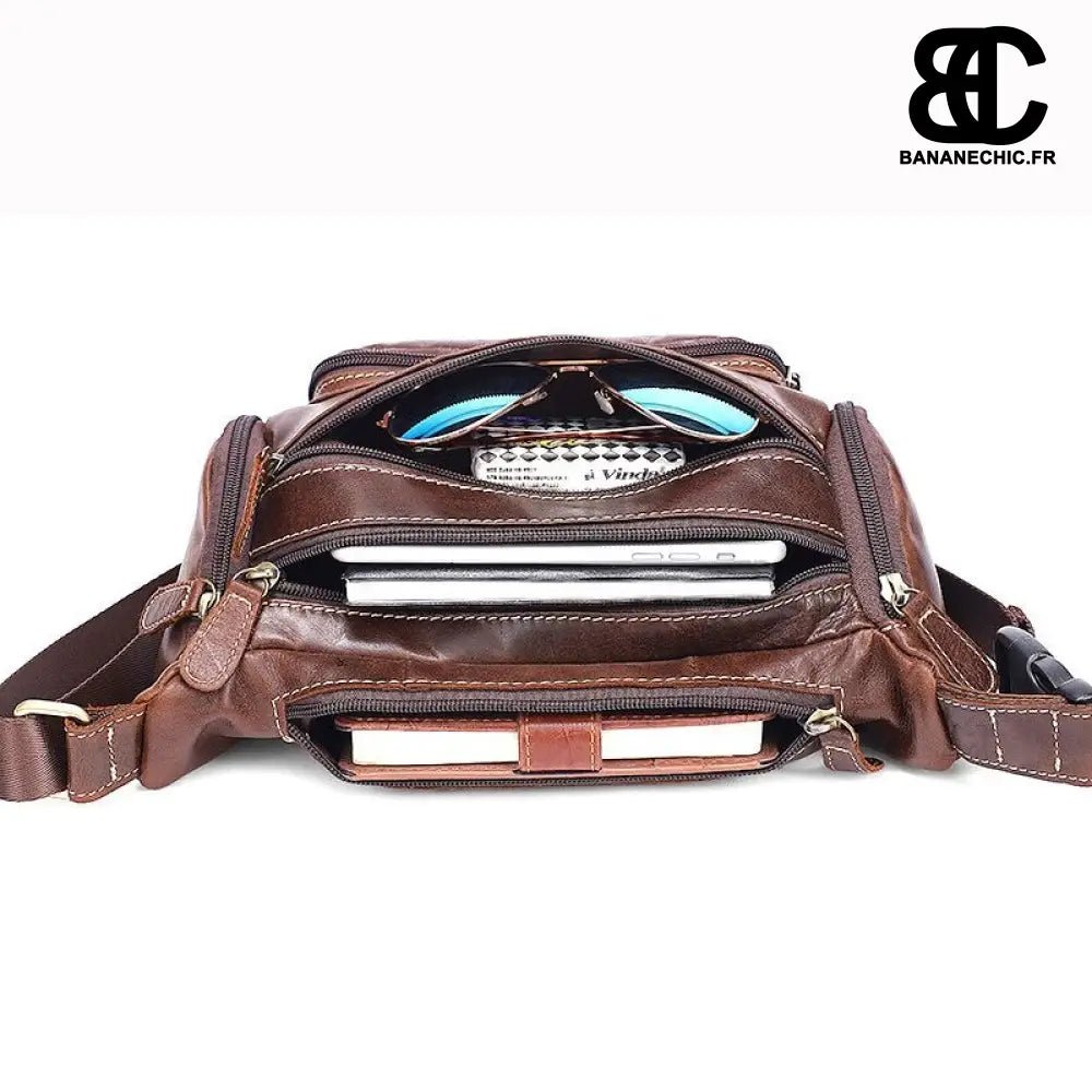 Sac banane chic cuir homme - banane - Banane Chic ™