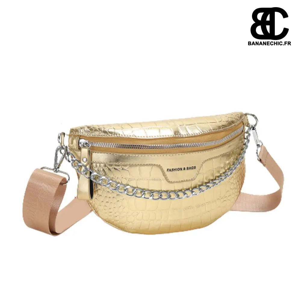 Sac banane chic vert brillant - Doré - Banane - Banane Chic