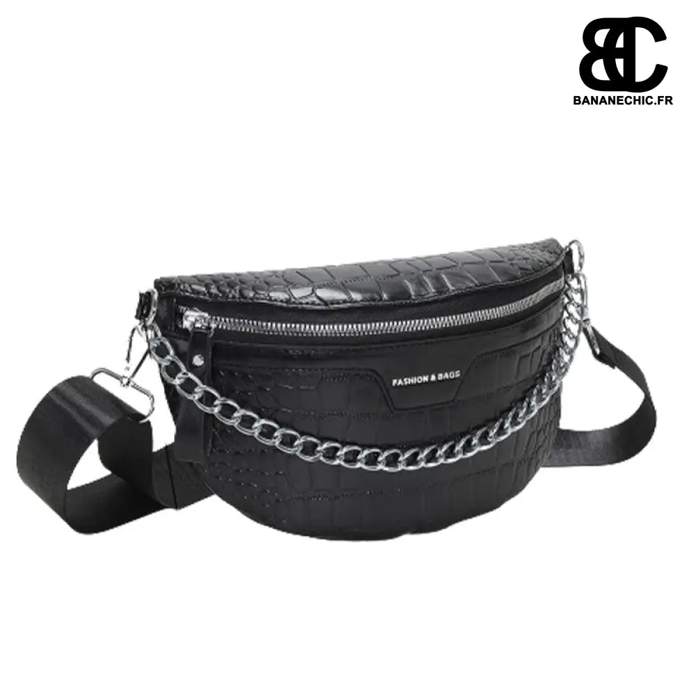 Sac banane chic vert brillant - Noir - Banane - Banane Chic