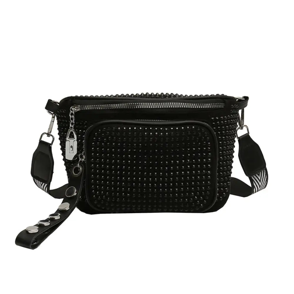 Sac Banane Clouté Femme - Noir - Sac Banane - Banane Chic ™