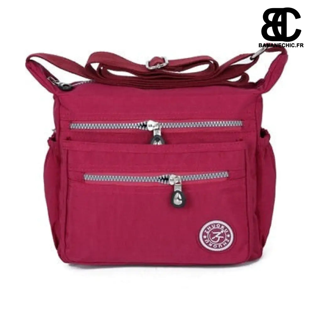 Sac Banane Confort Bandoulière - Noir - Rouge - banane -