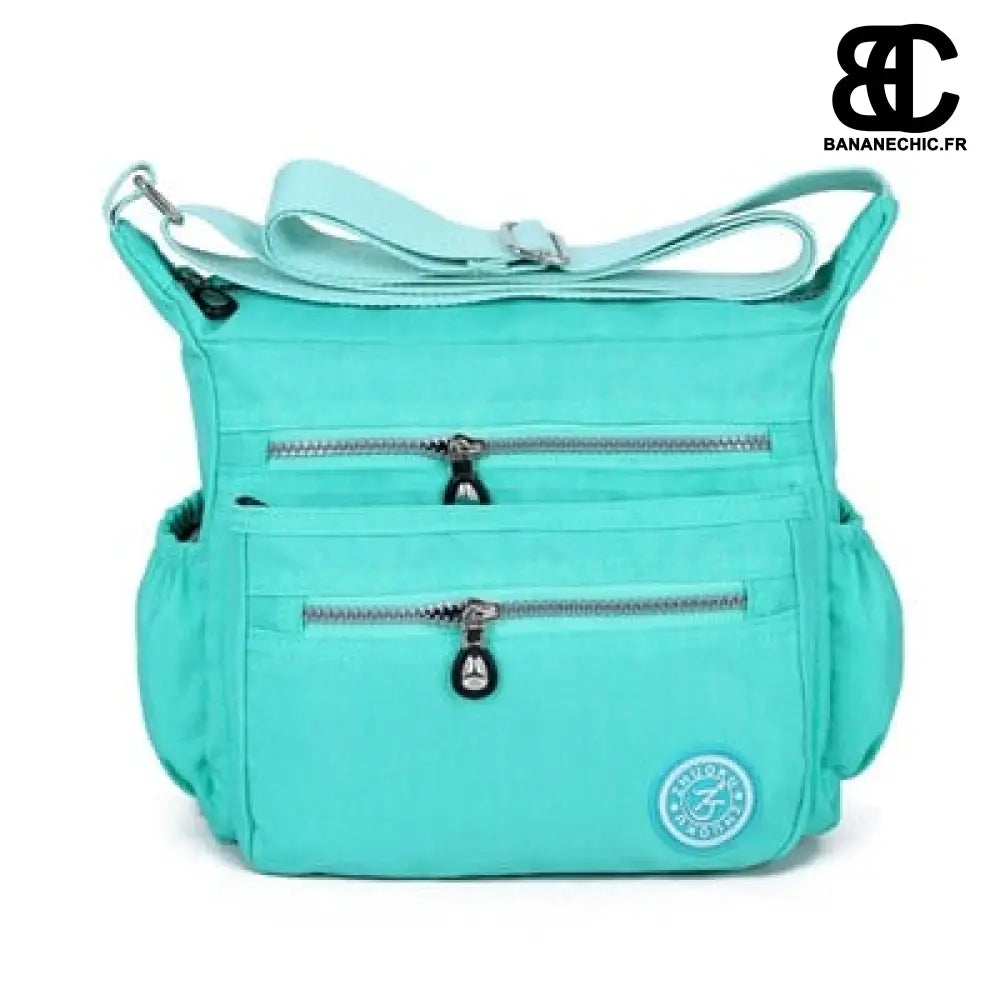 Sac Banane Confort Bandoulière - Noir - Vert menthe - banane