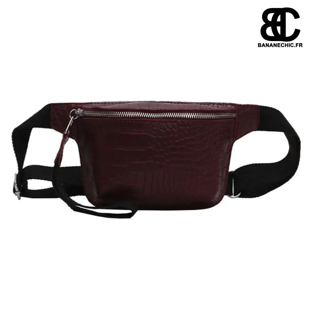 Sac banane croco tendance incontournable - Bordeaux - Banane