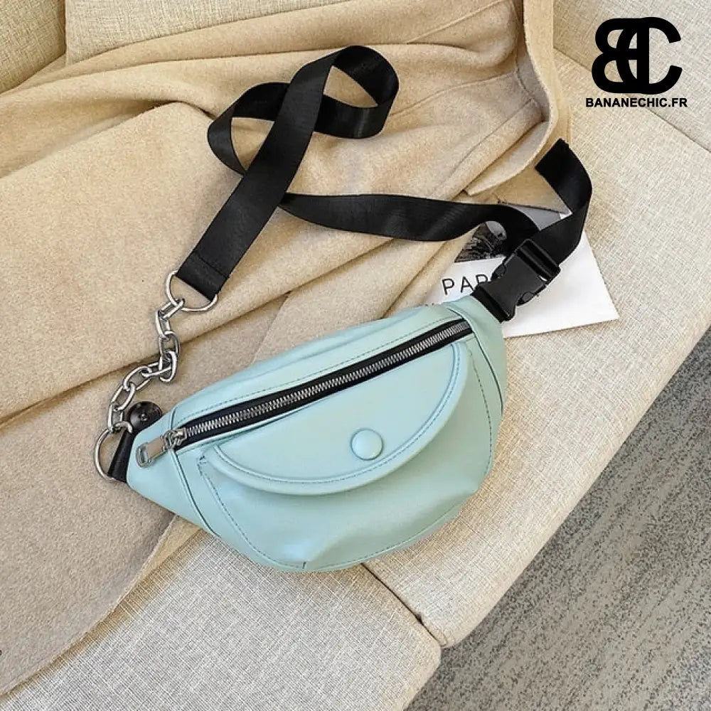 Sac banane cuir blanc élégant - Vert - Banane - Banane Chic