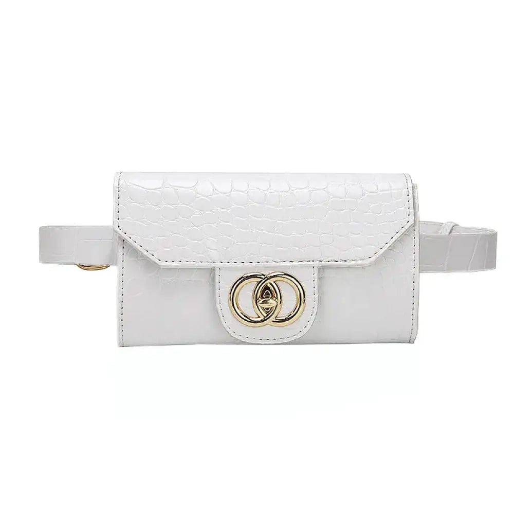 Sac banane cuir blanc luxe - Blanc - Banane - Banane Chic ™