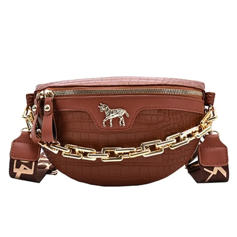 Sac Banane Roots Canada Authentique En Cuir - Bordeaux, Occasion, Fait Main