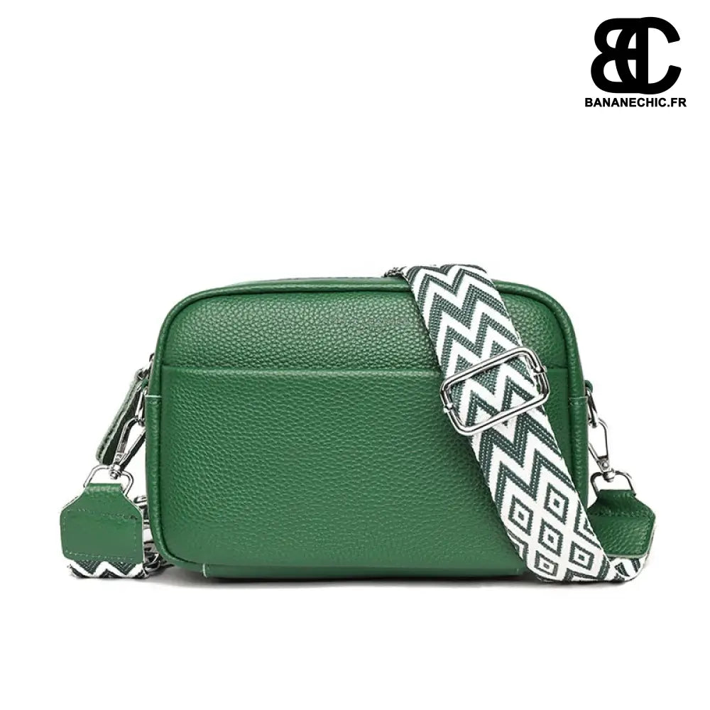 Sac banane cuir élégant bandoulière - Vert - banane - Banane