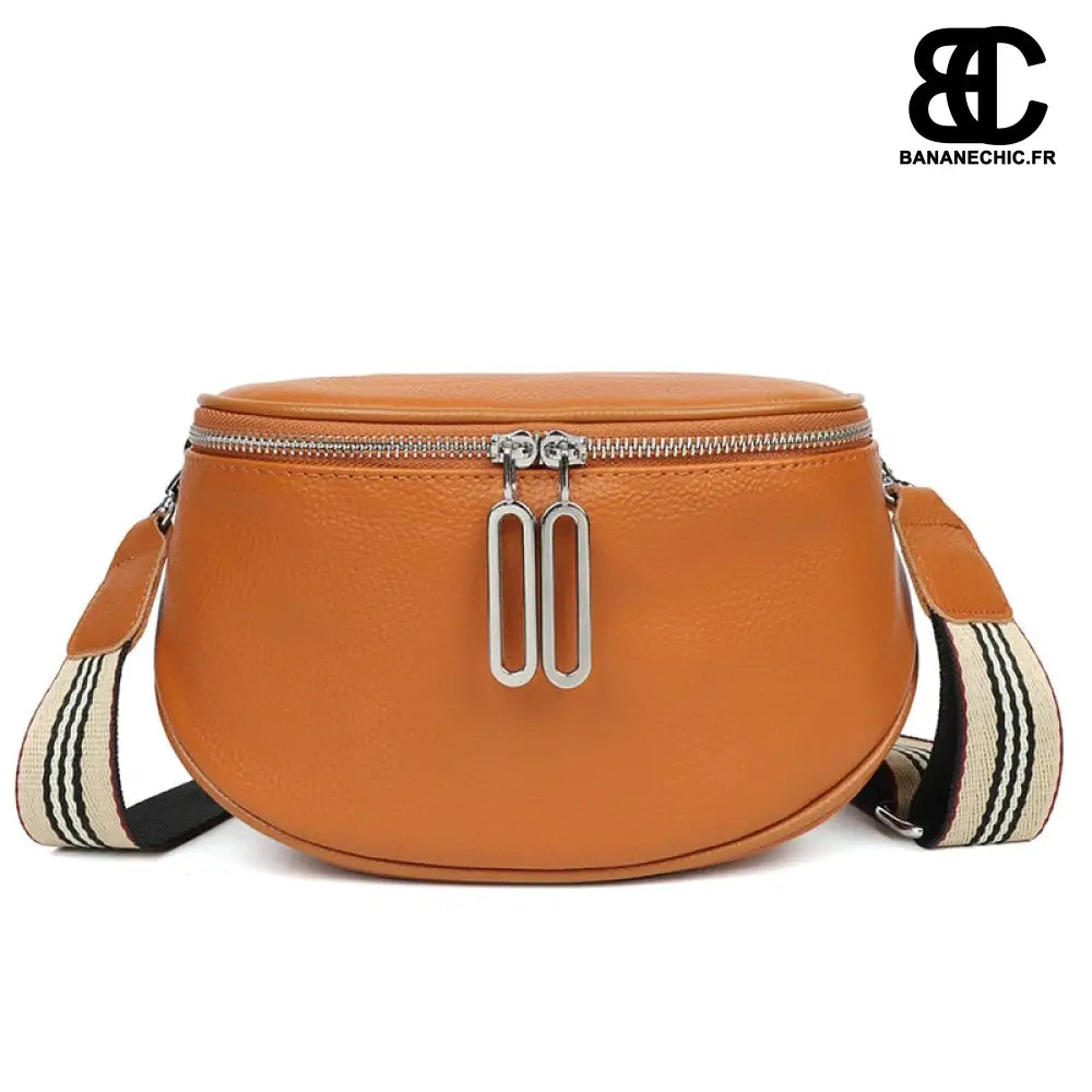 Sac Banane Cuir Femme - Marron - Sac Banane - Banane Chic ™