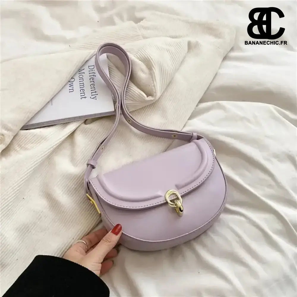 Sac Banane Cuir Femme - Mauve - Sac Banane - Banane Chic ™