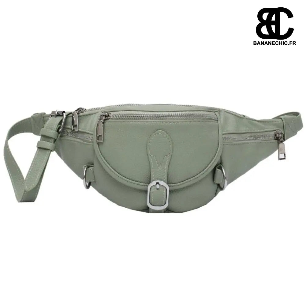 Sac banane cuir femme - Vert - Banane - Banane Chic ™