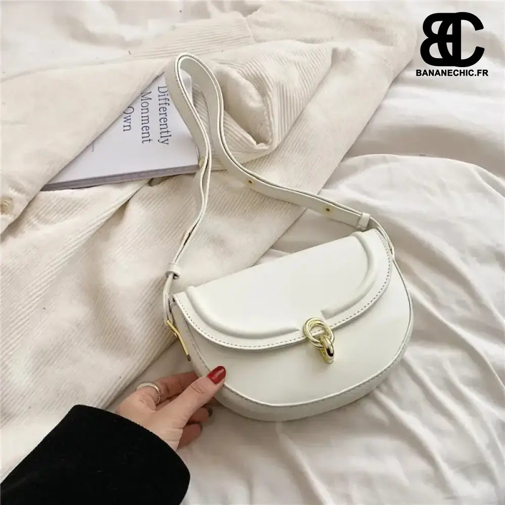 Sac Banane Cuir Femme - Blanc - Sac Banane - Banane Chic ™