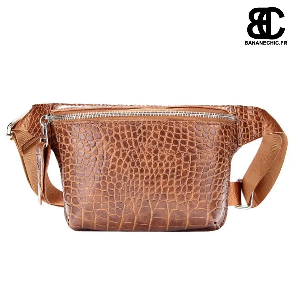 Sac banane cuir femme - Marron - Banane - Banane Chic ™