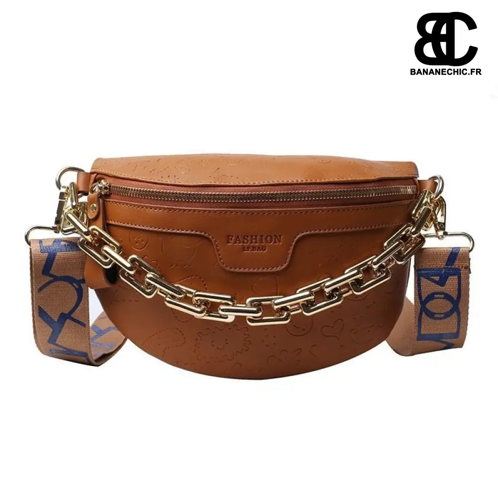 Sac banane cuir femme chic - Marron - Banane - Banane Chic ™