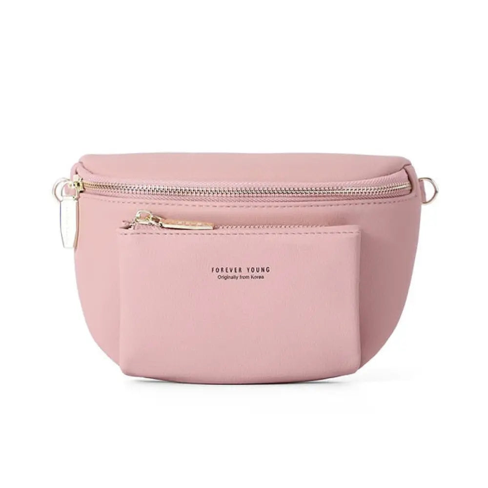 Sac banane cuir femme élégant - Rose - Banane - Banane Chic