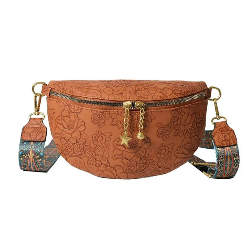 Sac banane cuir femme relief bandoulière - banane - Banane
