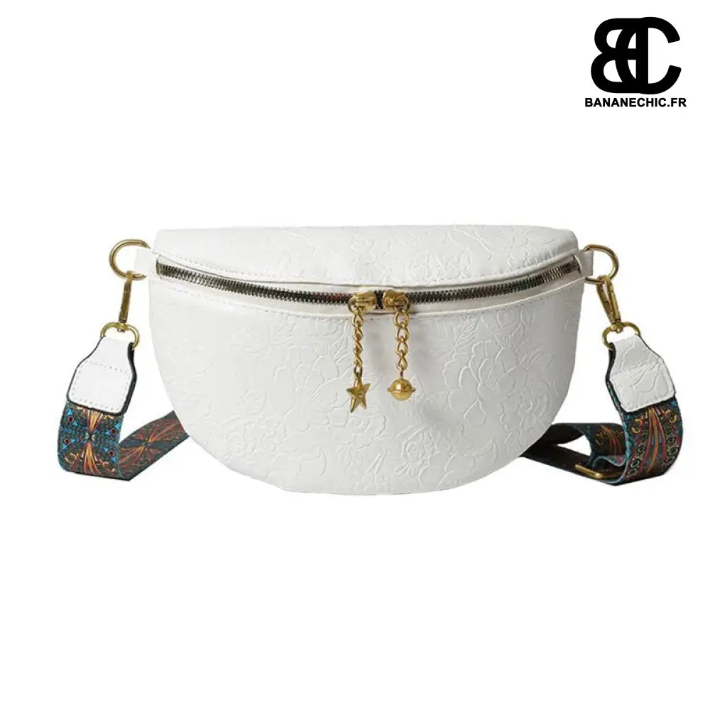 Sac banane cuir femme relief bandoulière - banane - Banane