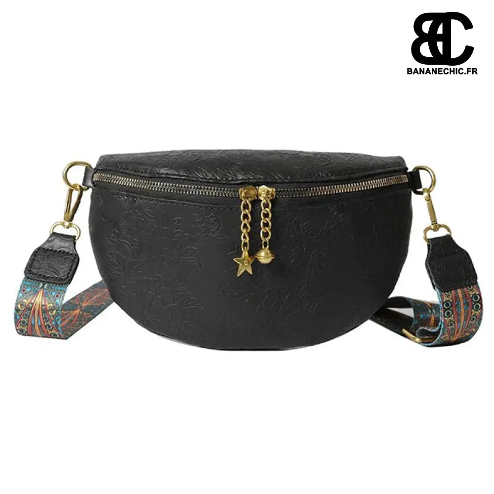 Sac banane cuir femme relief bandoulière - banane - Banane