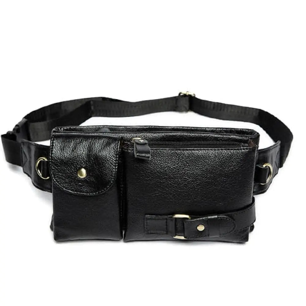Sac banane cuir homme noir - Noir - Banane - Banane Chic ™