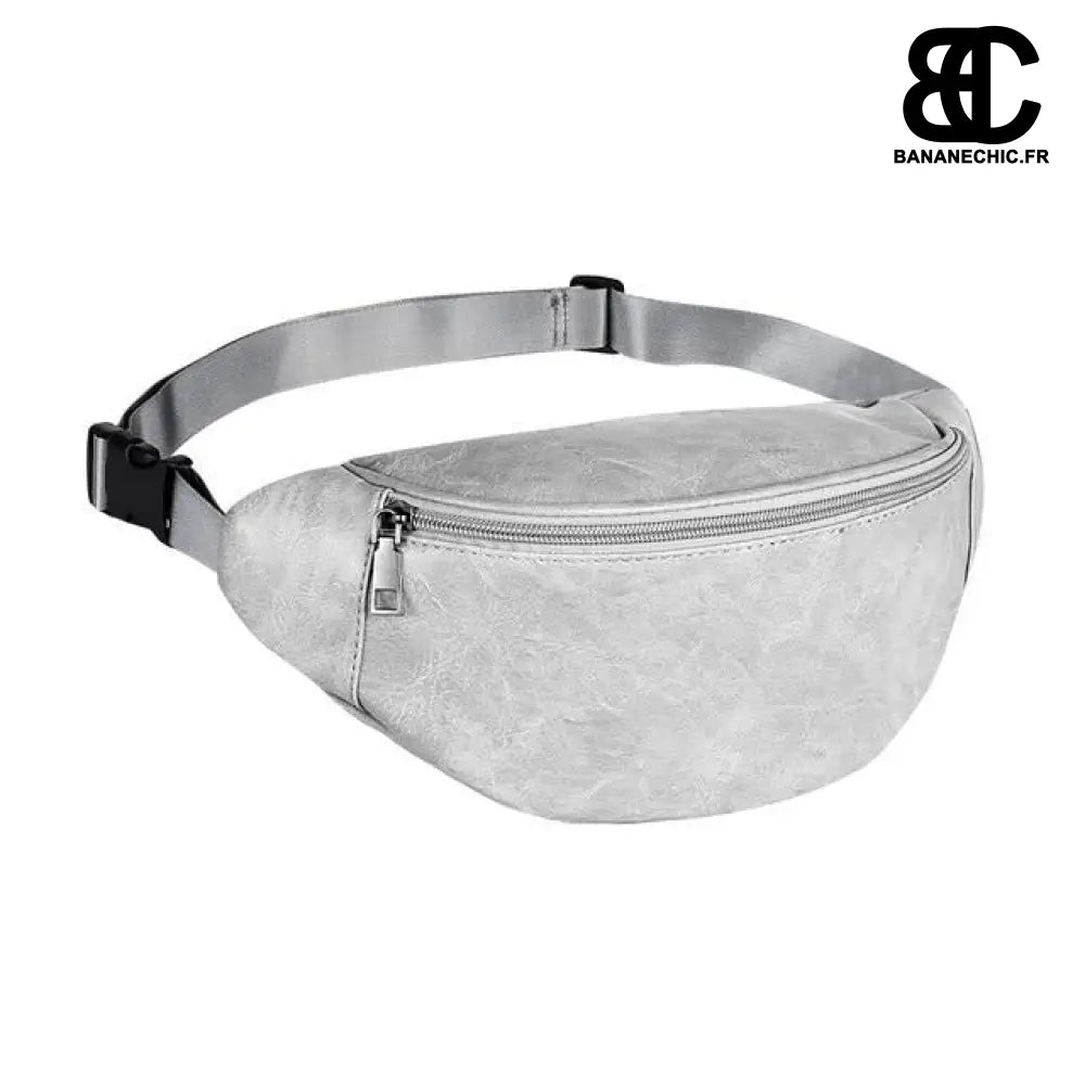 Sac banane cuir marron femme - Gris - Banane - Banane Chic ™