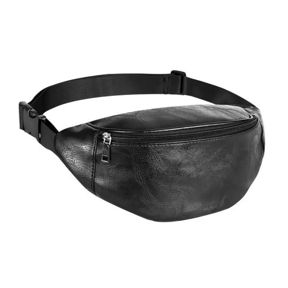 Sac banane cuir marron femme - Noir - Banane - Banane Chic ™