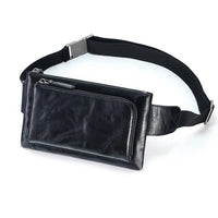 Sac banane cuir noir homme - Sac banane cuir noir homme