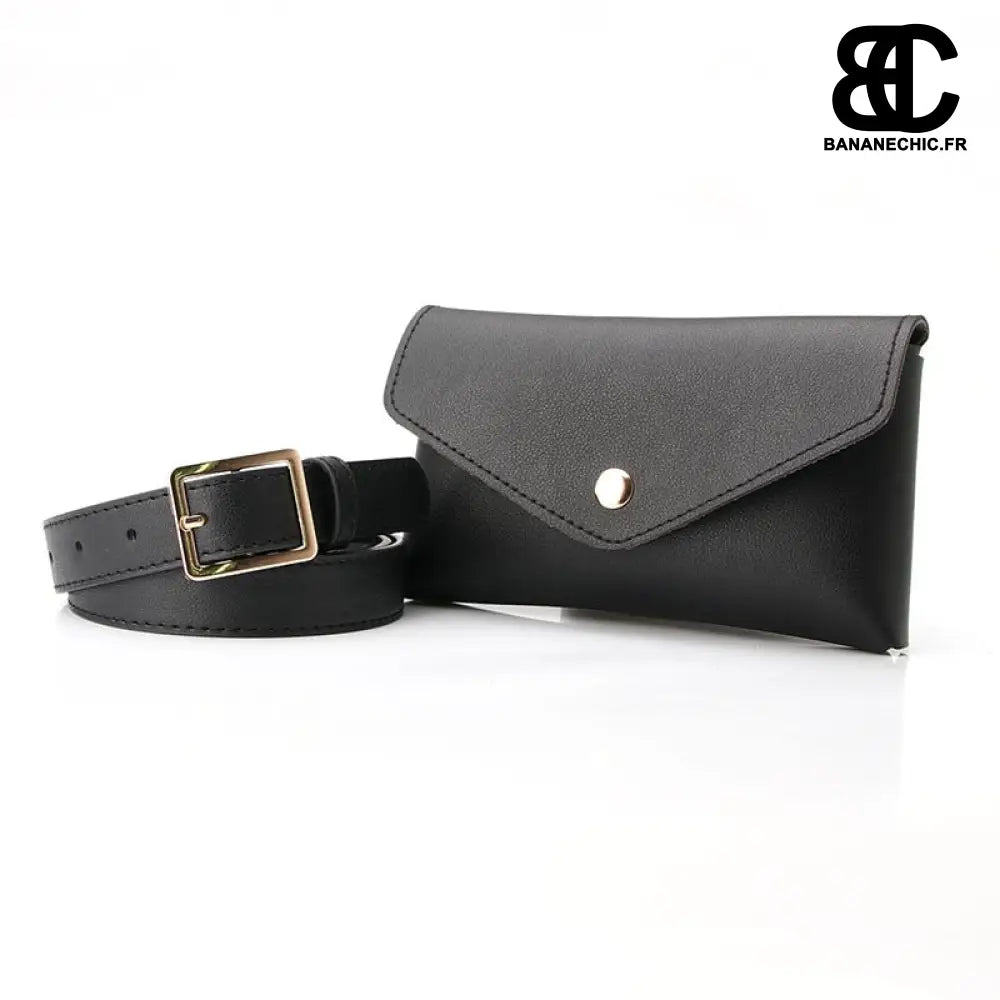 Sac banane cuir pochette - Noir - Banane - Banane Chic ™